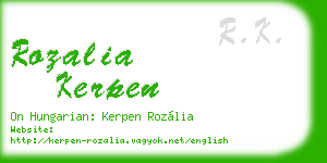 rozalia kerpen business card